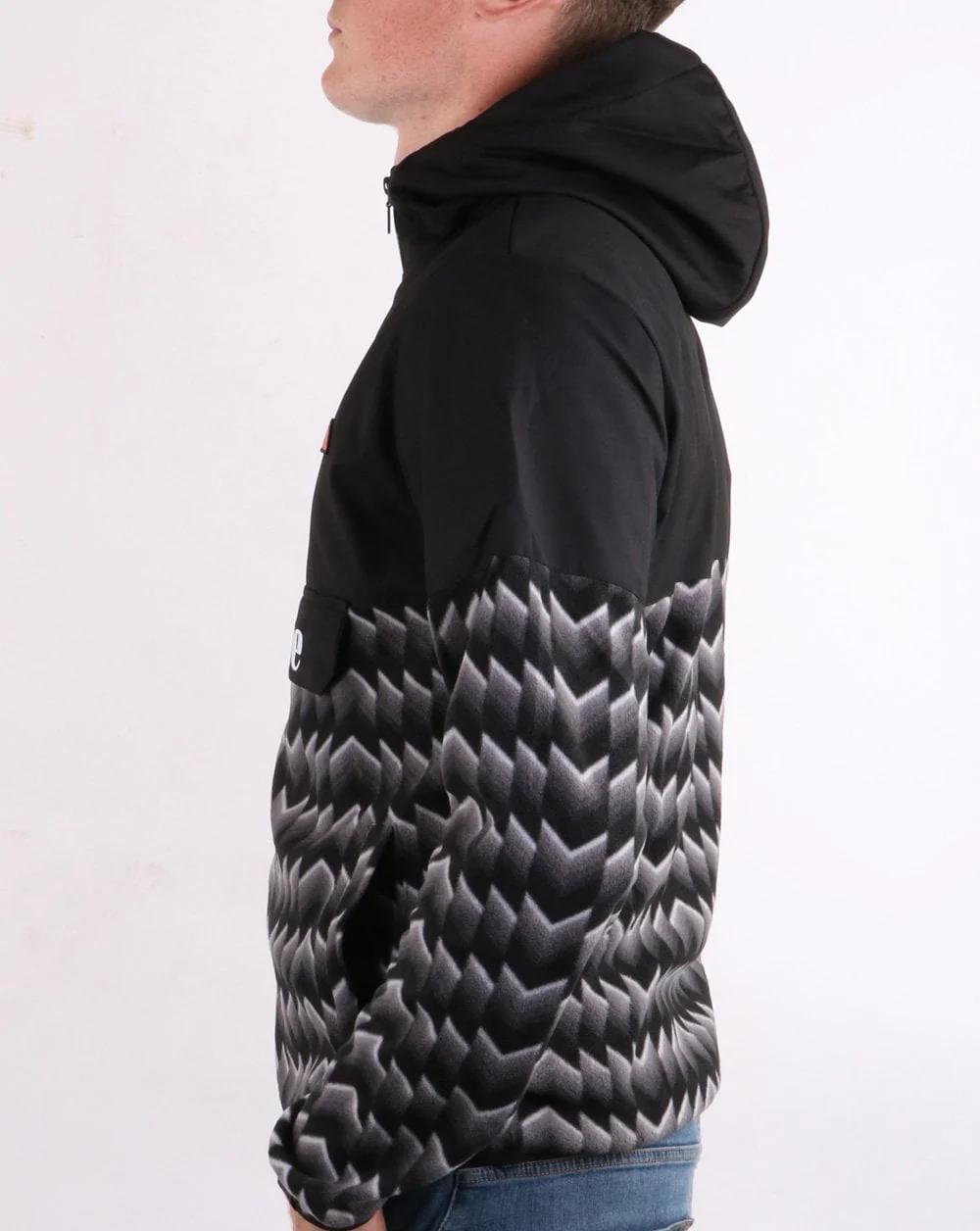 Ellesse Fleece Jacket Black/Grey - Image 5