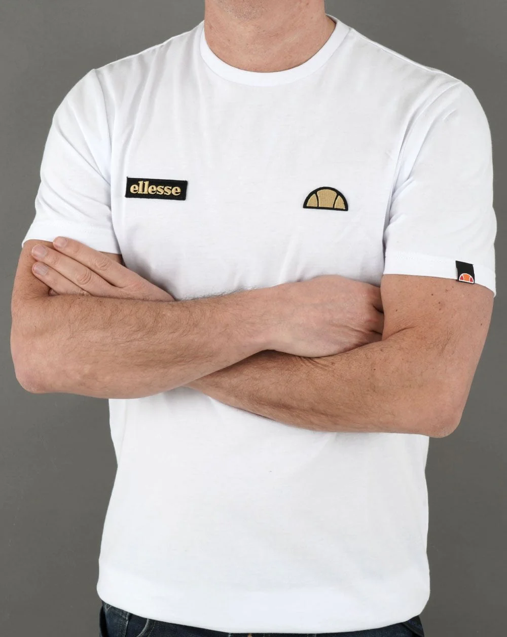 Ellesse Floran T Shirt White/Gold - Image 3
