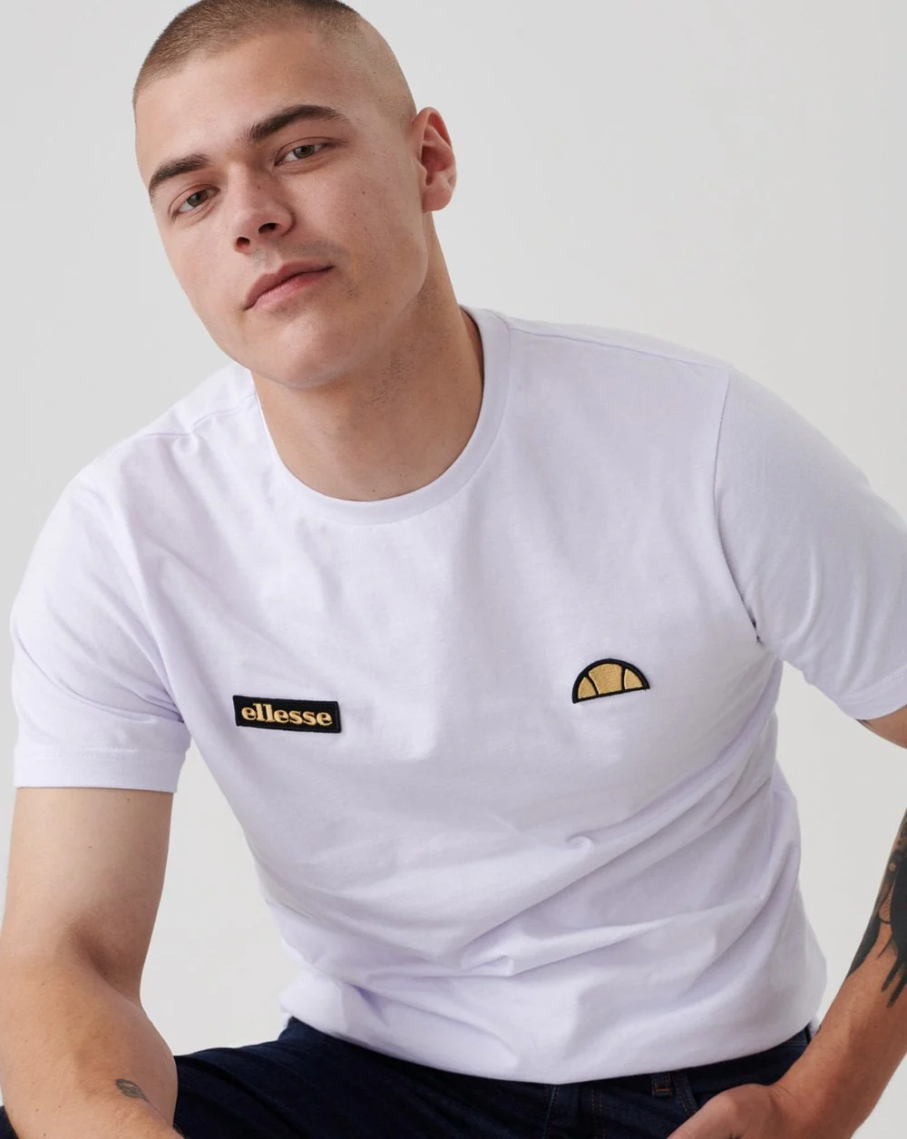 Ellesse Floran T Shirt White/Gold - Image 4