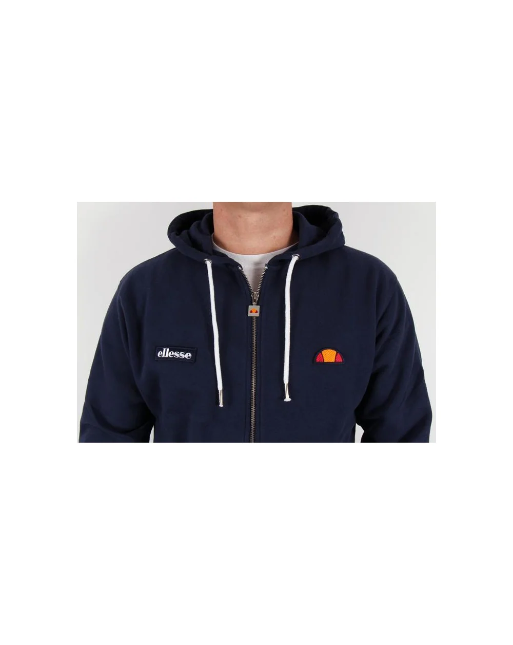 Ellesse Full Zip Hoodie Navy - Image 3