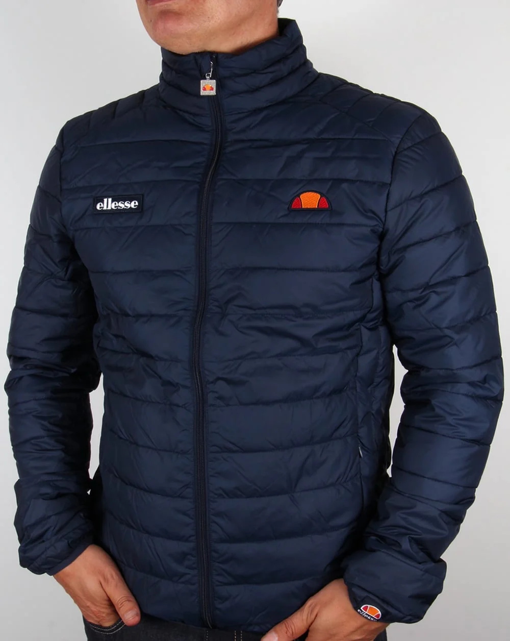 Ellesse Funnel Bubble Jacket Navy - Image 4