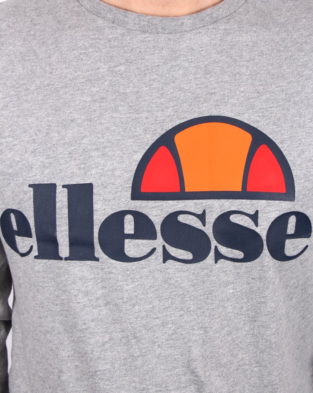 Ellesse Grazie Long Sleeve T-Shirt Grey Marl - Image 2