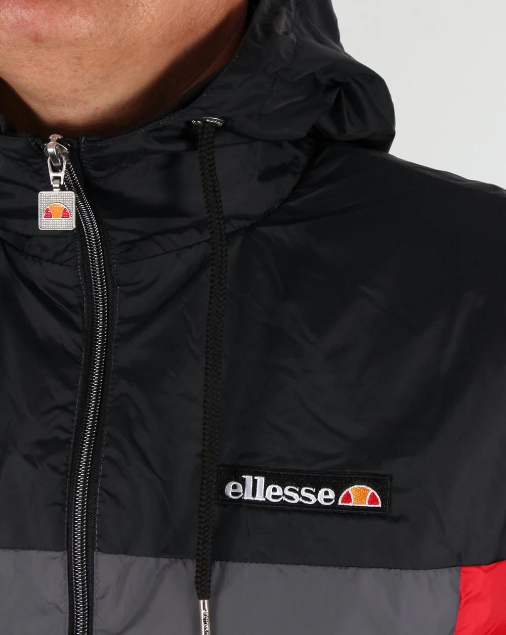 Ellesse Herens Jacket Black/Grey/Red - Image 3