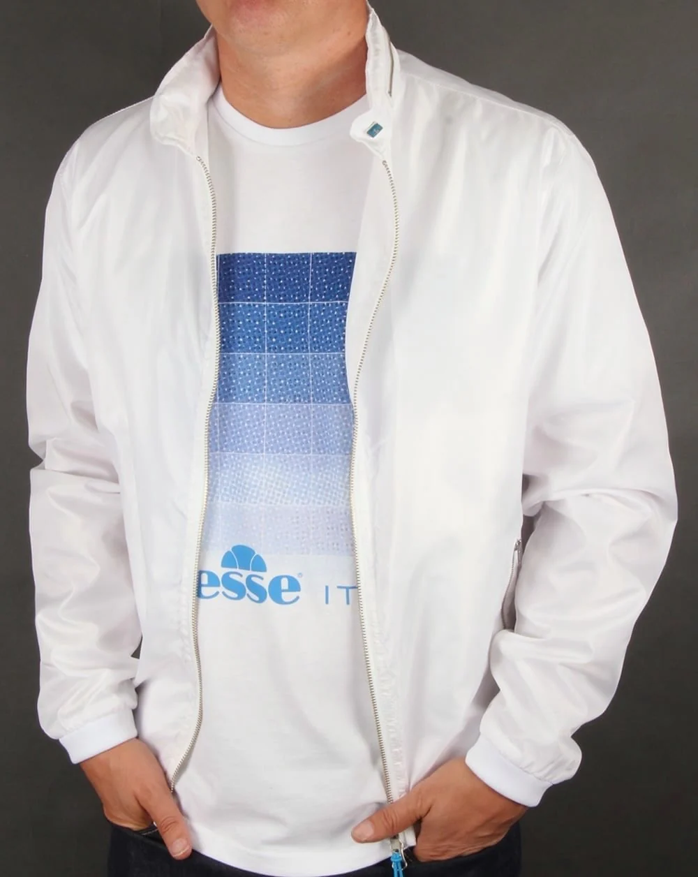 Ellesse Italia Apuan Bomber Jacket White - Image 2