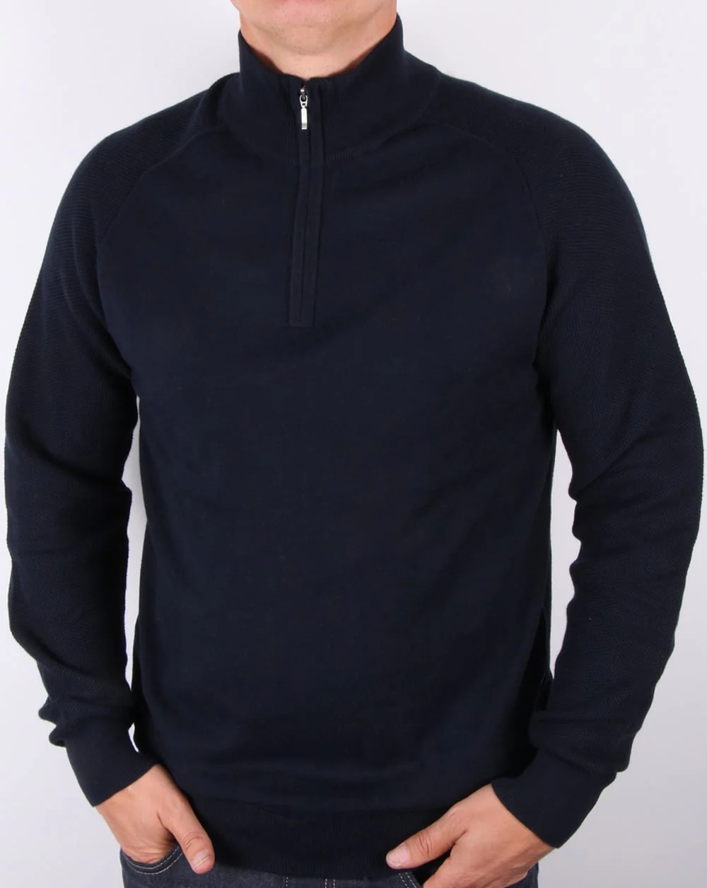 Ellesse Italia Qtr Zip Jumper Navy - Image 2