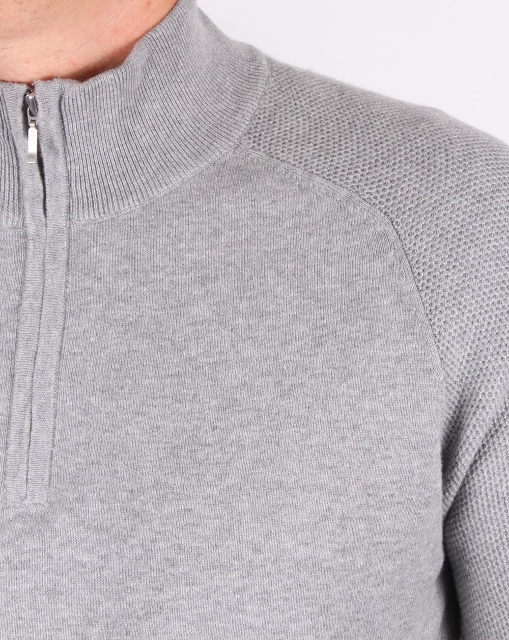 Ellesse Italia Qtr Zip Silver Grey - Image 3