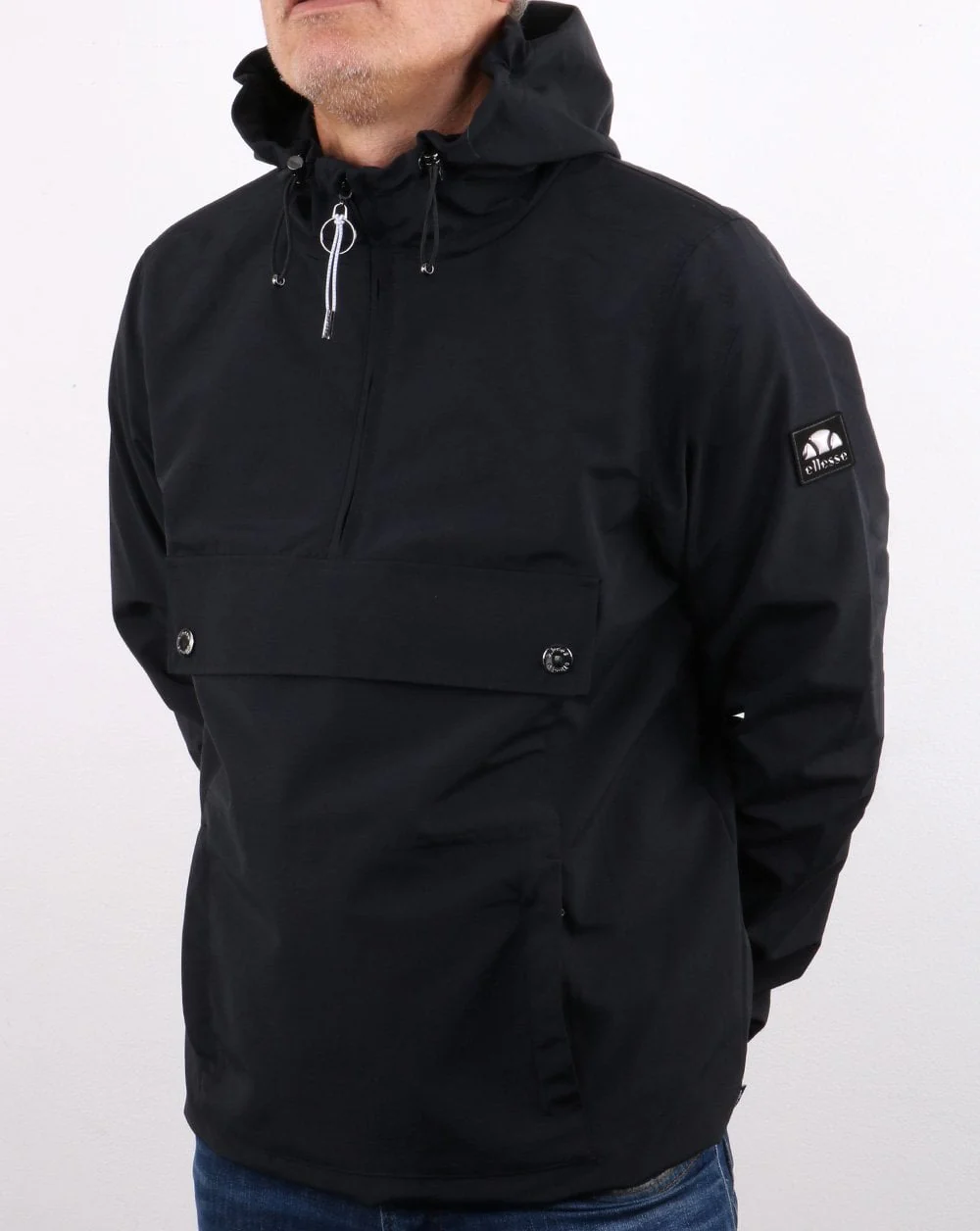 Ellesse Lancioni Overhead Jacket Black - Image 4