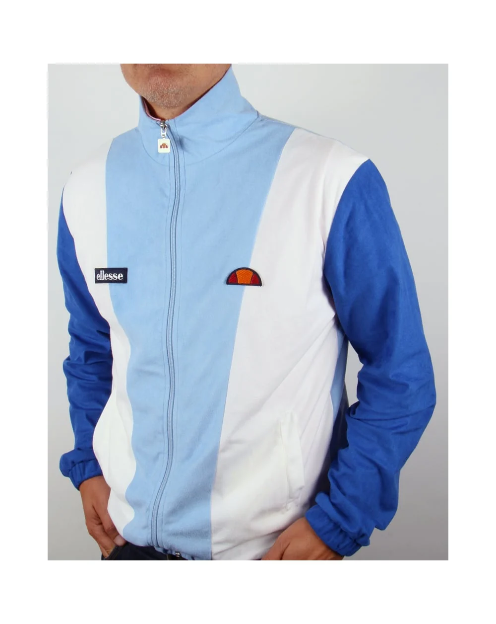 Ellesse Lanzo Premium Track Top White/sky Blue