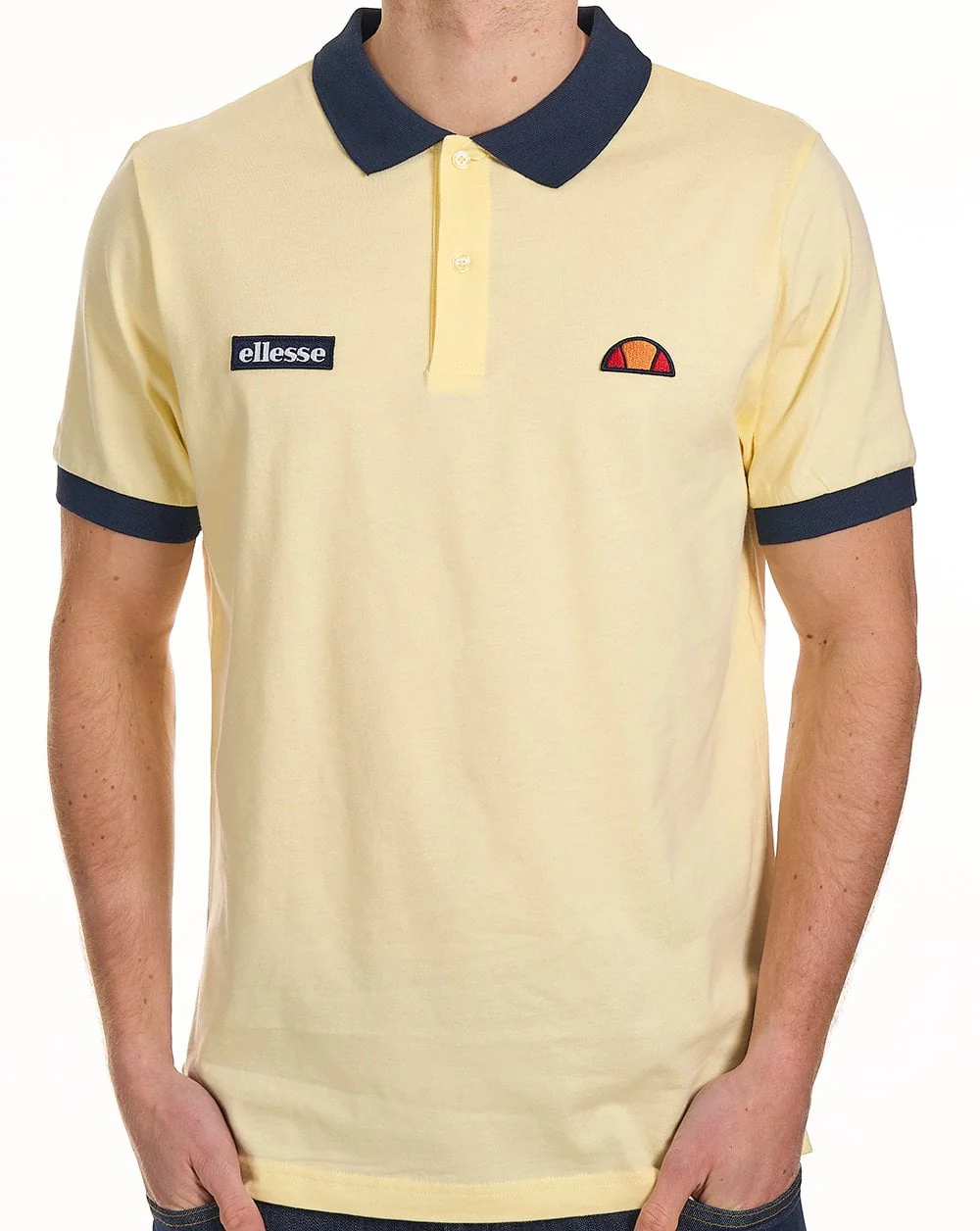 Ellesse Lessepsia Polo Shirt Light Yellow / Navy
