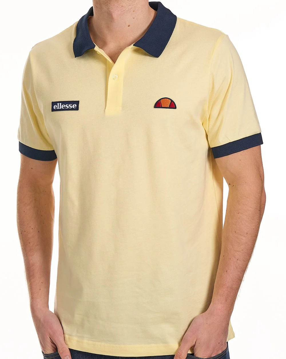 Ellesse Lessepsia Polo Shirt Light Yellow / Navy - Image 2