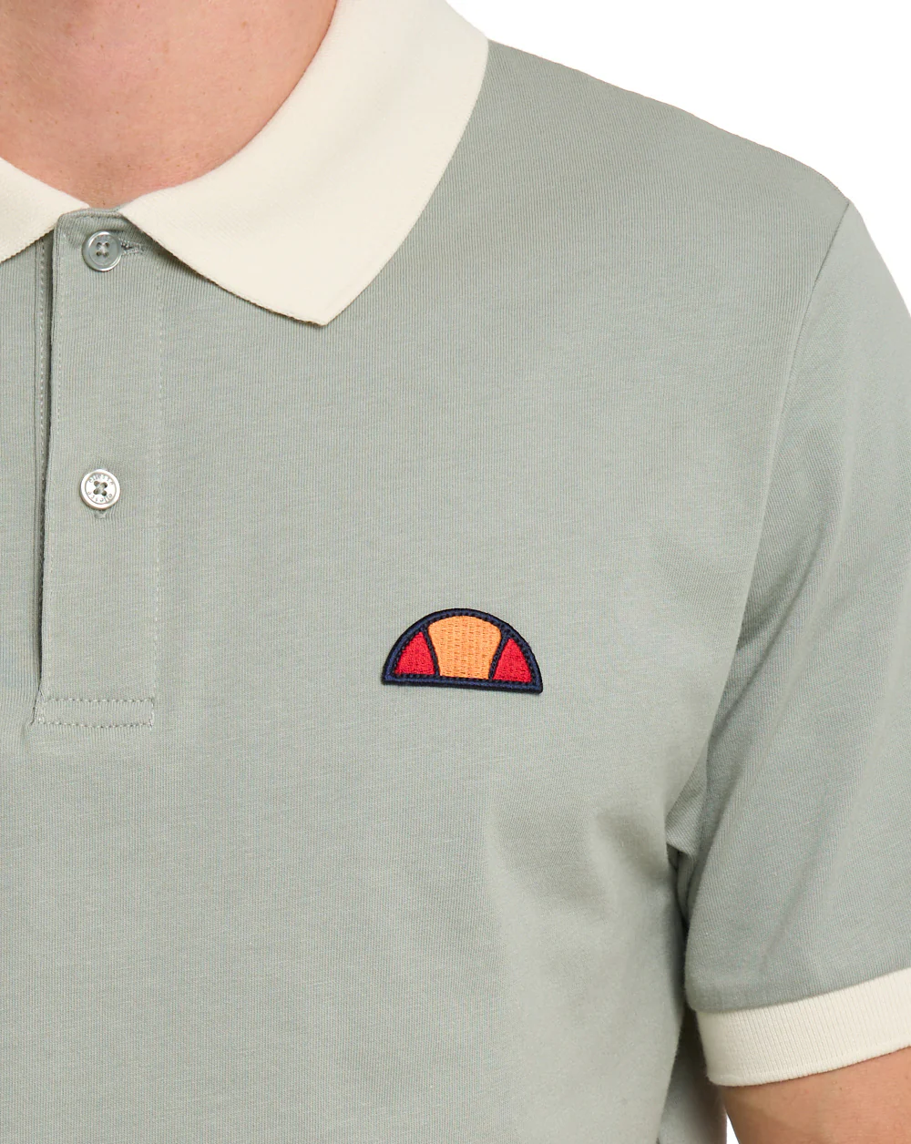 Ellesse Lessepsia Polo Shirt Sage/Off White - Image 2