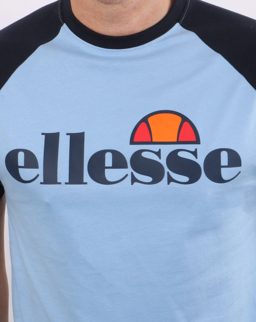 Ellesse Logo T Shirt Sky Blue/navy - Image 2