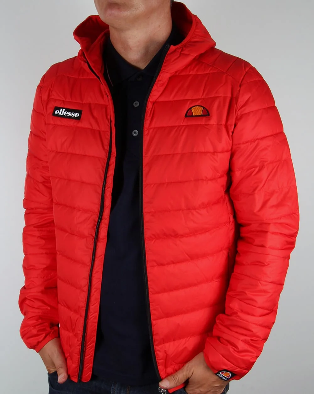 Ellesse Lombardy Bubble Jacket Red - Image 4