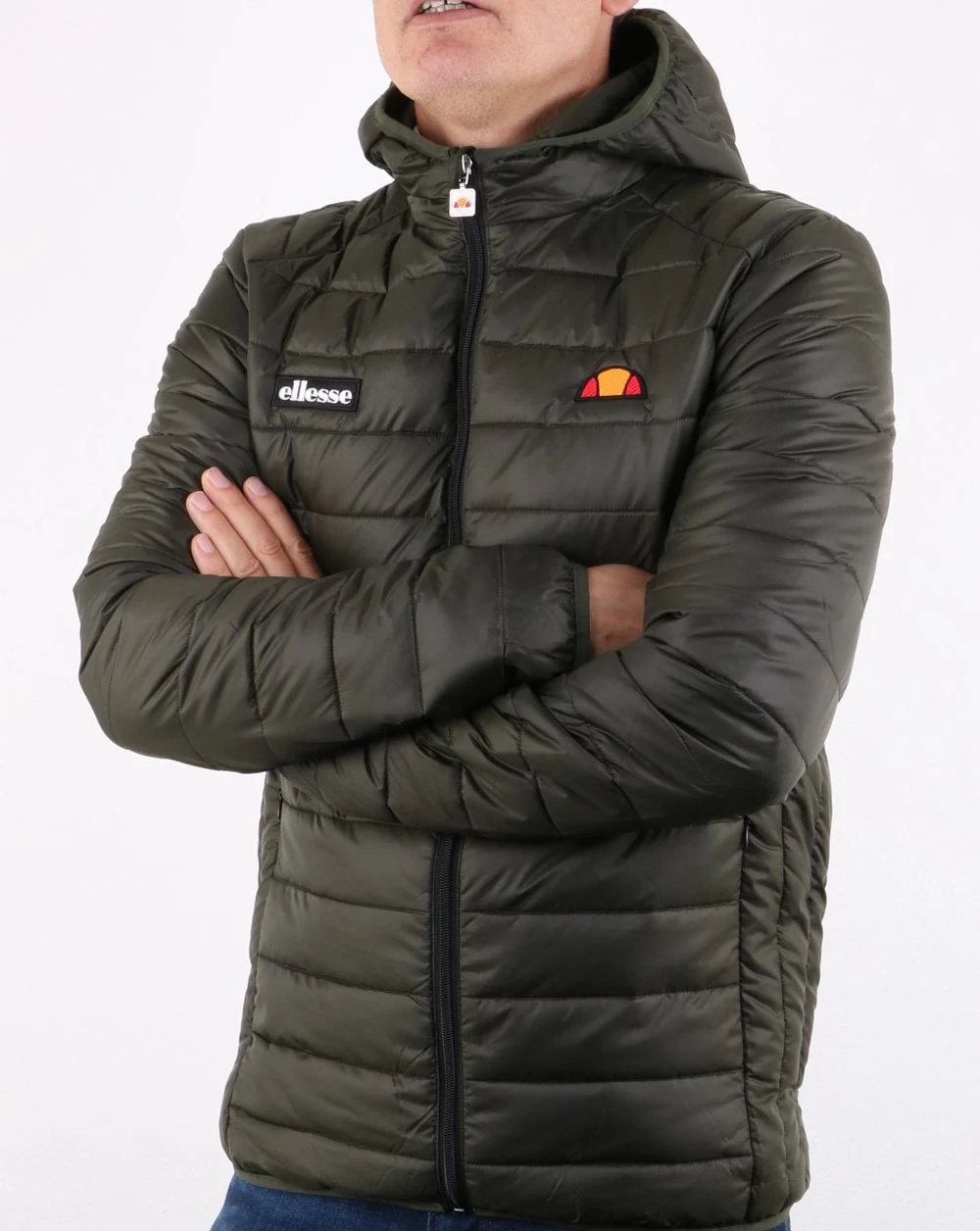 Ellesse Lombardy Padded Jacket Khaki Green - Image 3