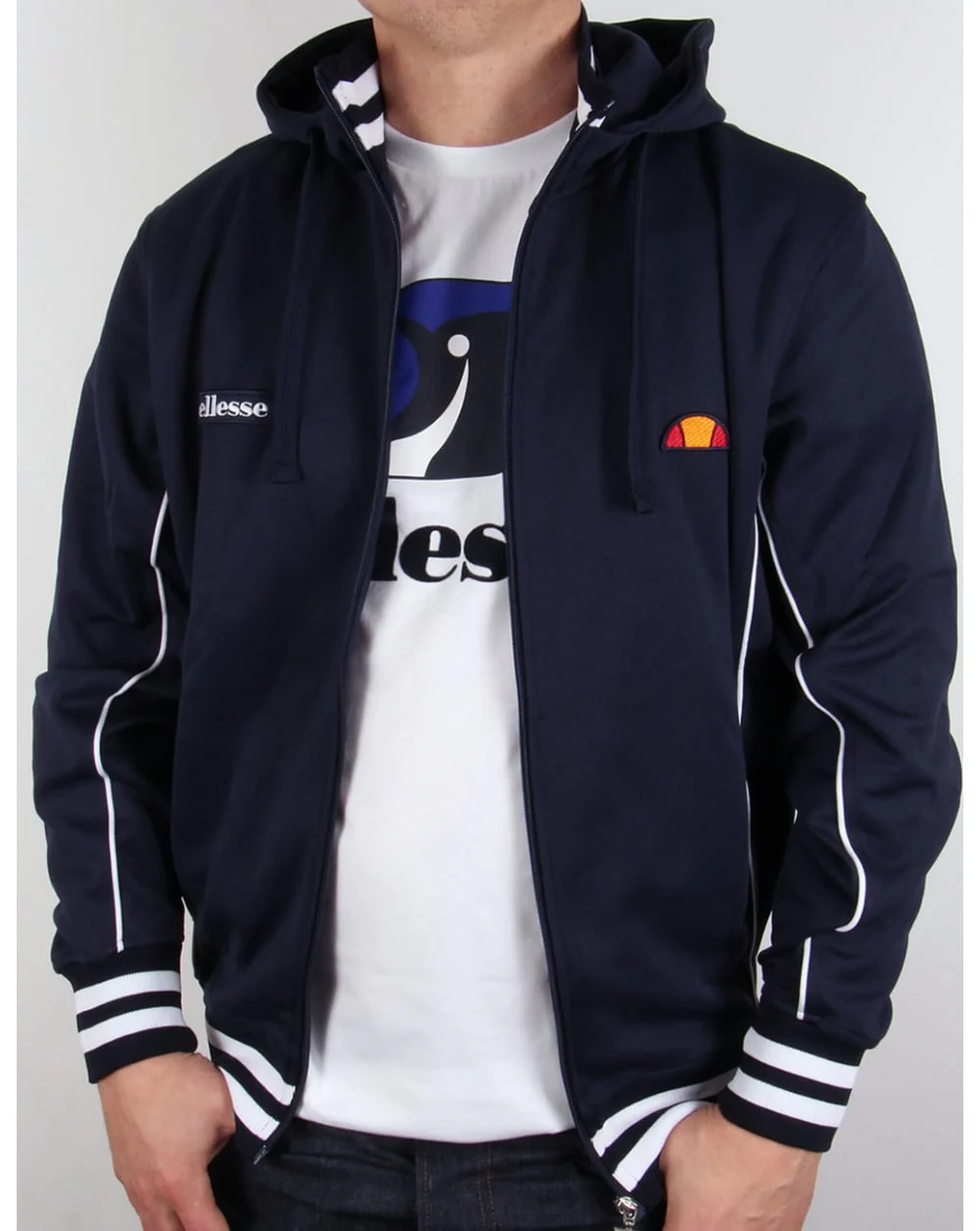 Ellesse Milan Hooded Track Top Navy - Image 2