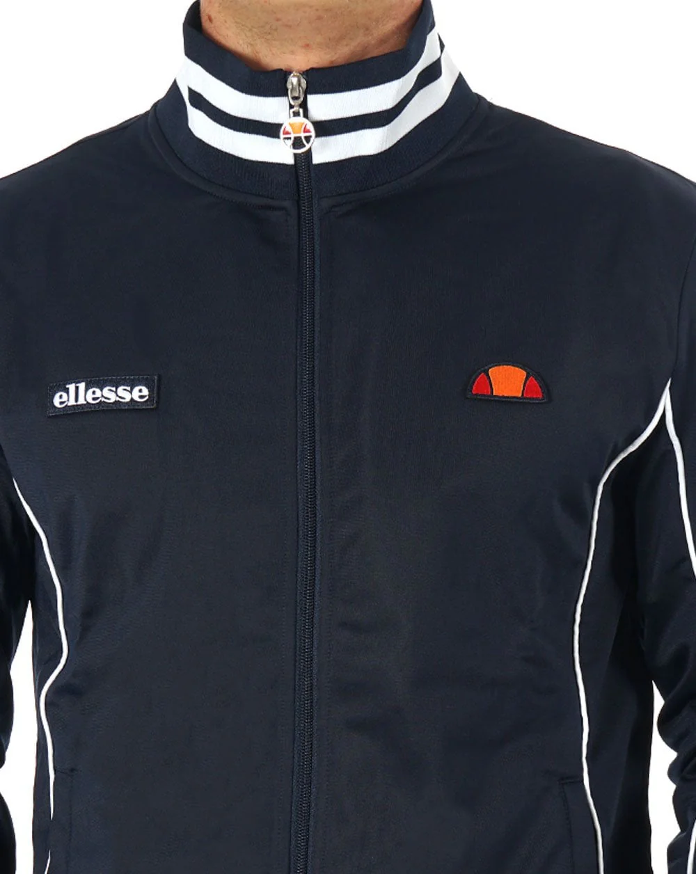 Ellesse Milan Track Top Navy/White - Image 2