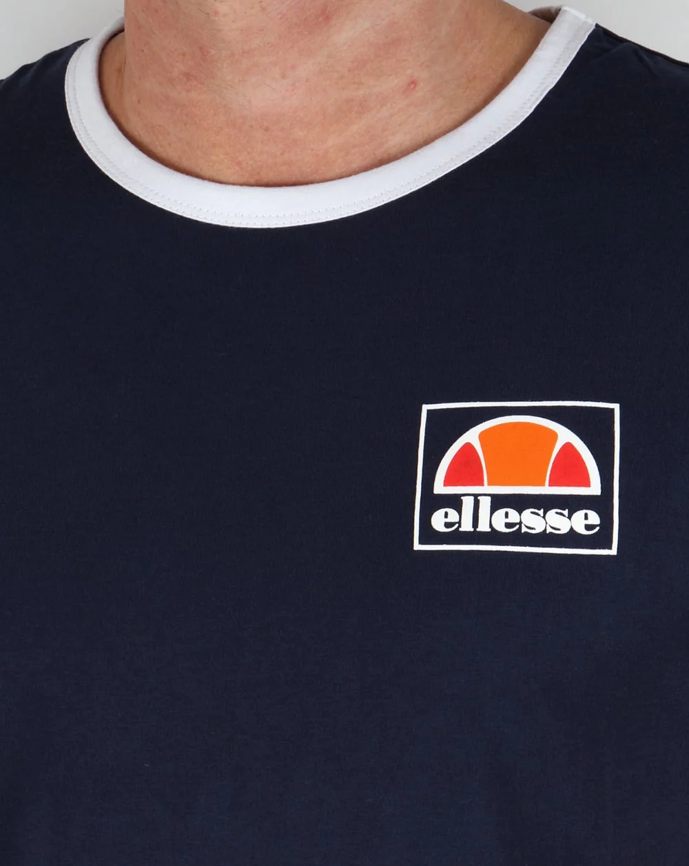 Ellesse Monte Ringer T Shirt Navy - Image 2
