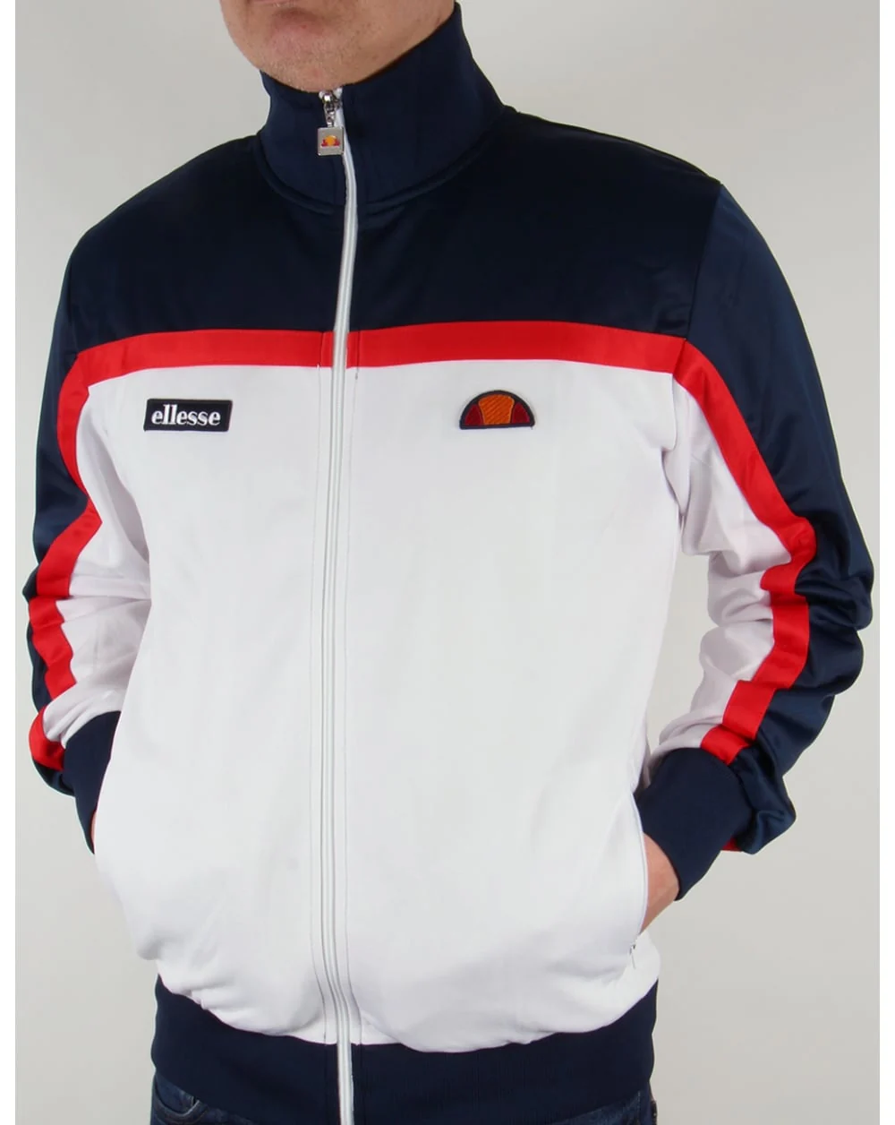 Ellesse Moresco Track Top White/navy/red - Image 3