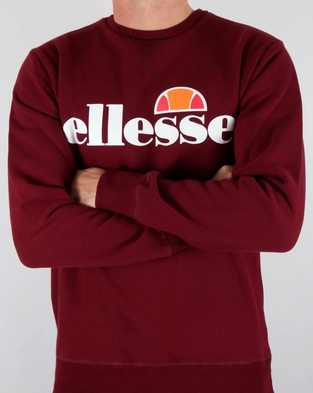 Ellesse New Logo Sweatshirt Burgundy - Image 2