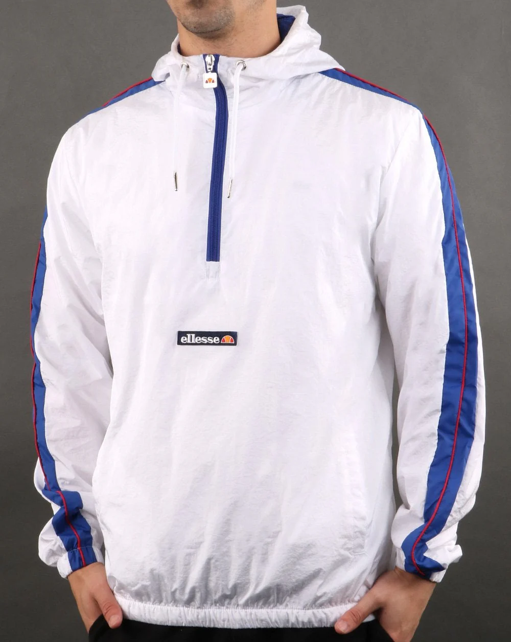Ellesse Osiris 1/2 Zip Jacket White - Image 2