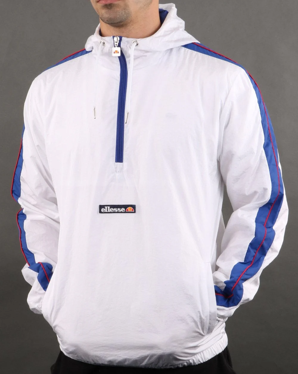 Ellesse Osiris 1/2 Zip Jacket White - Image 3