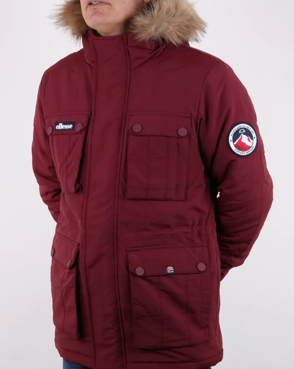 Ellesse Parka Burgundy - Image 3