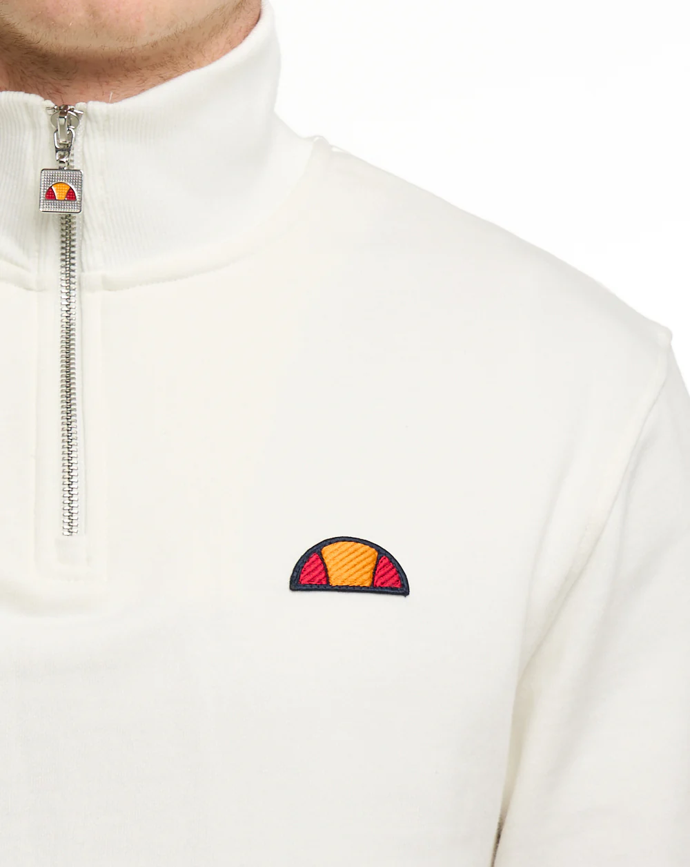 Ellesse Pelegrini 1/4 Zip Sweat Off White - Image 2