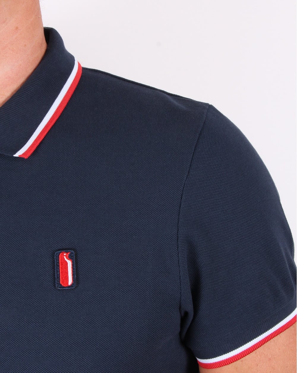 Ellesse Penguin Avalanche Tipped Polo Shirt Navy - Image 2