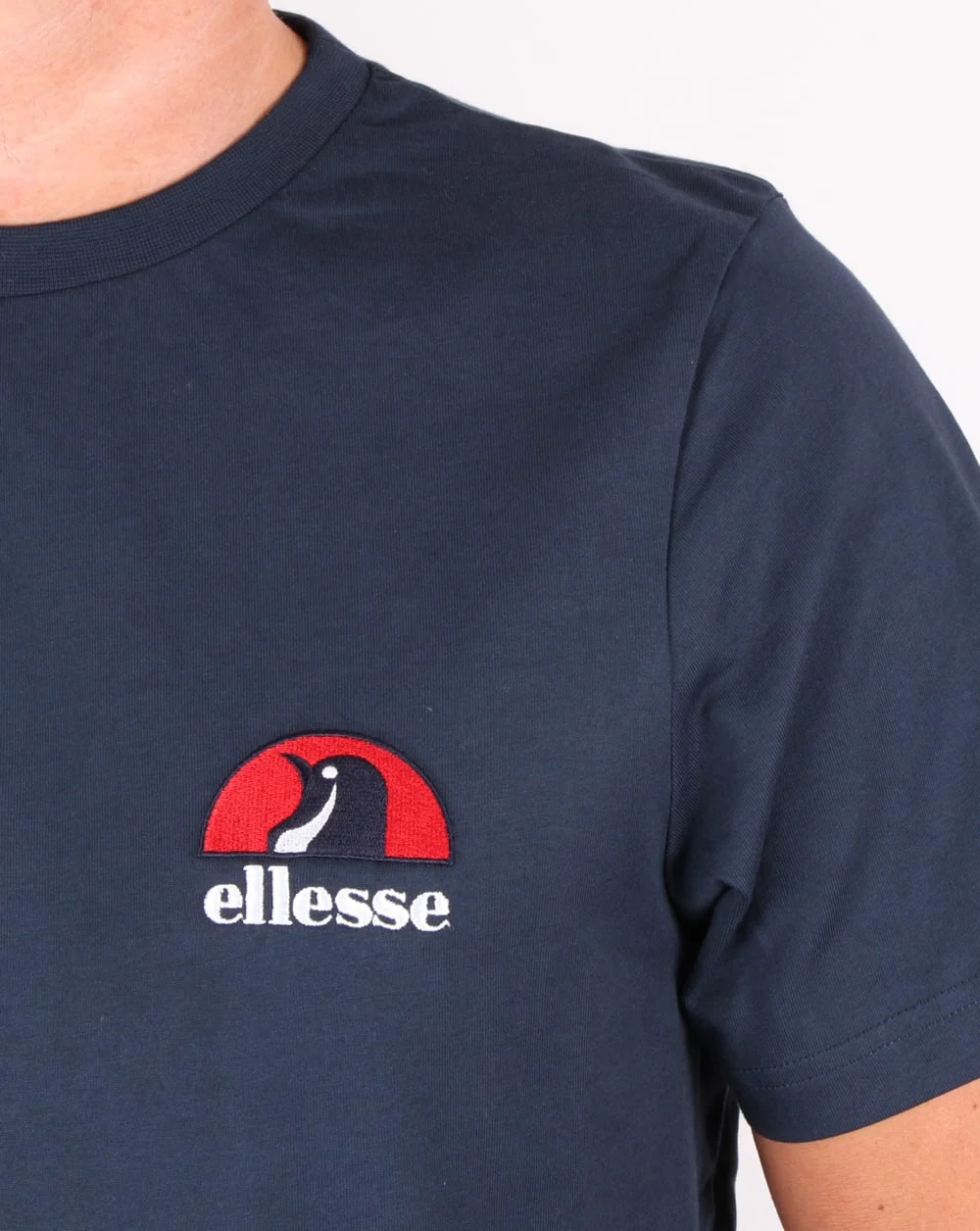 Ellesse Penguin chest logo T-shirt Navy - Image 2
