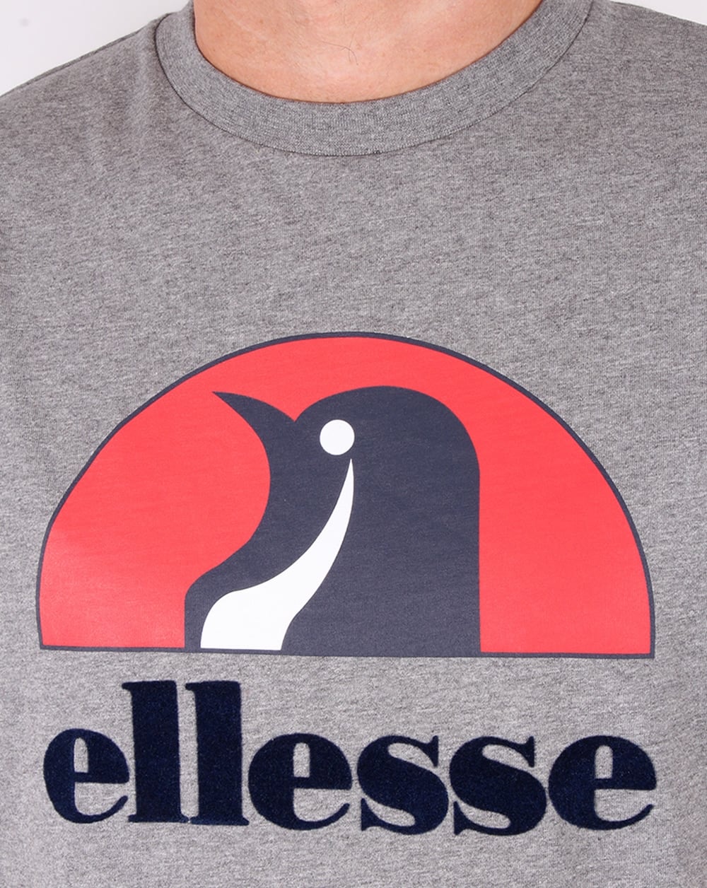Ellesse Penguin Logo T-shirt Charcoal Marl - Image 2