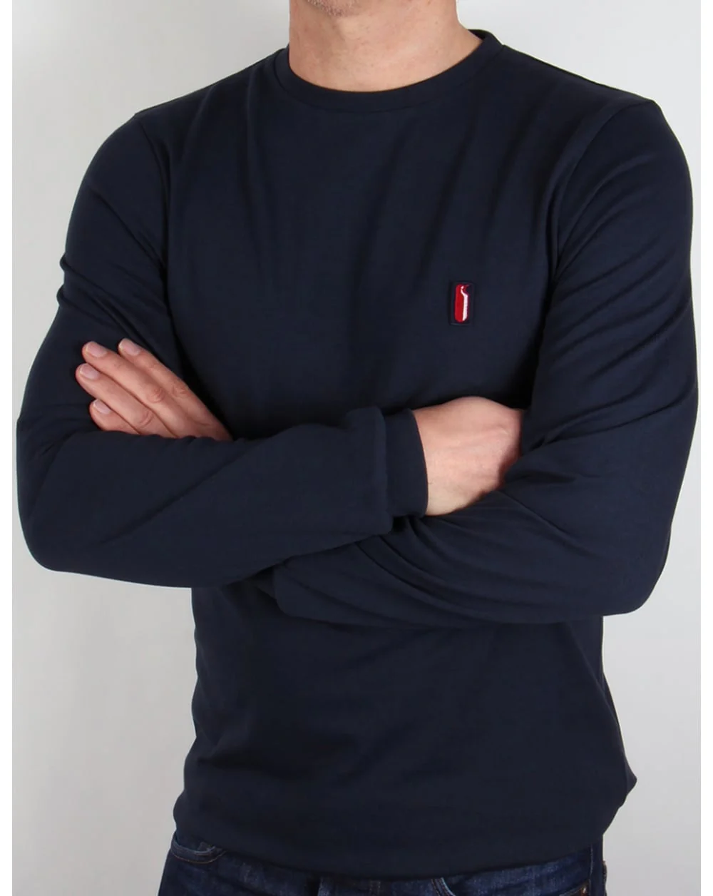 Ellesse Penguin Long Sleeve T Shirt 2 Pack Navy/Charcoal - Image 2
