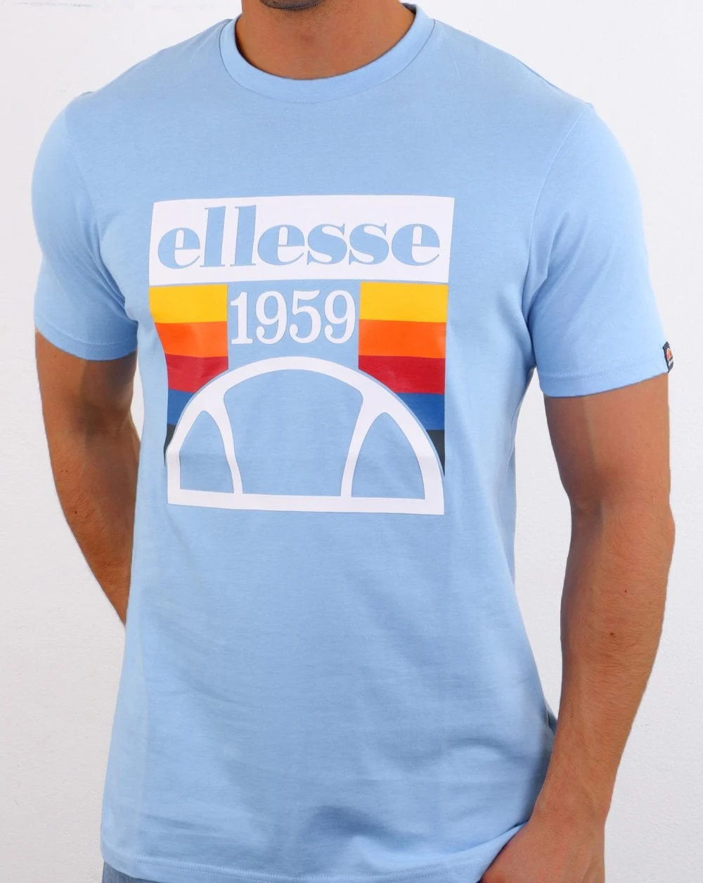 Ellesse Pirozzi T Shirt Light Blue - Image 3