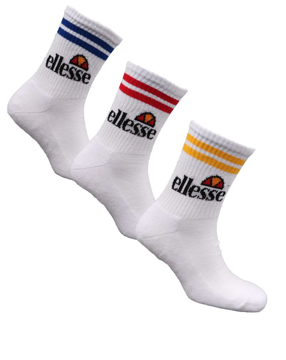Ellesse Pullo 3 Pack Socks White/Multi - Image 2