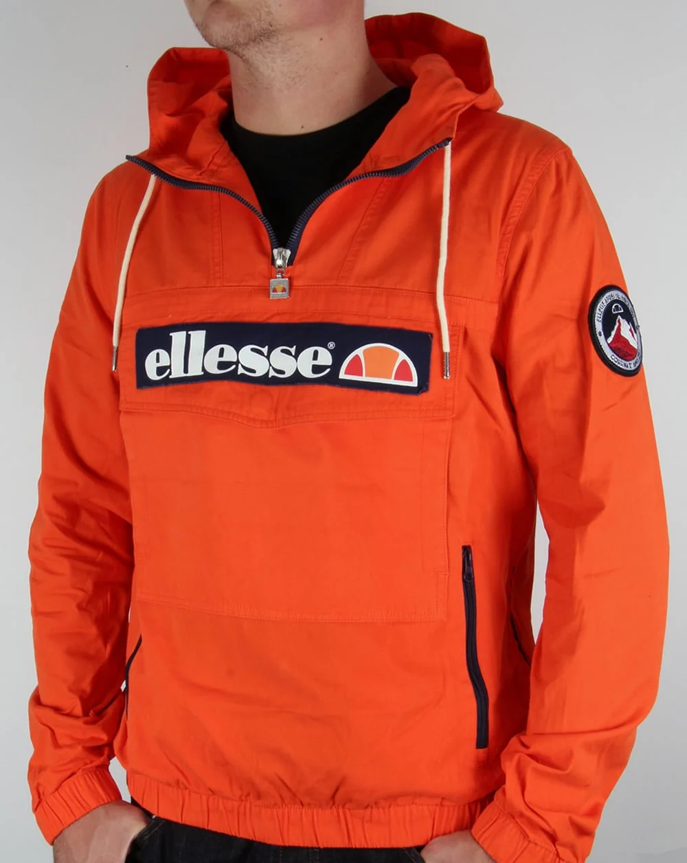 Ellesse QTR Zip Smock Jacket Orange - Image 4
