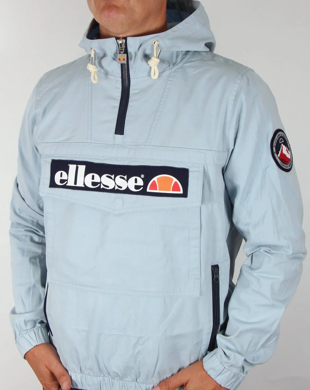 Ellesse QTR Zip Smock Jacket Sky - Image 4