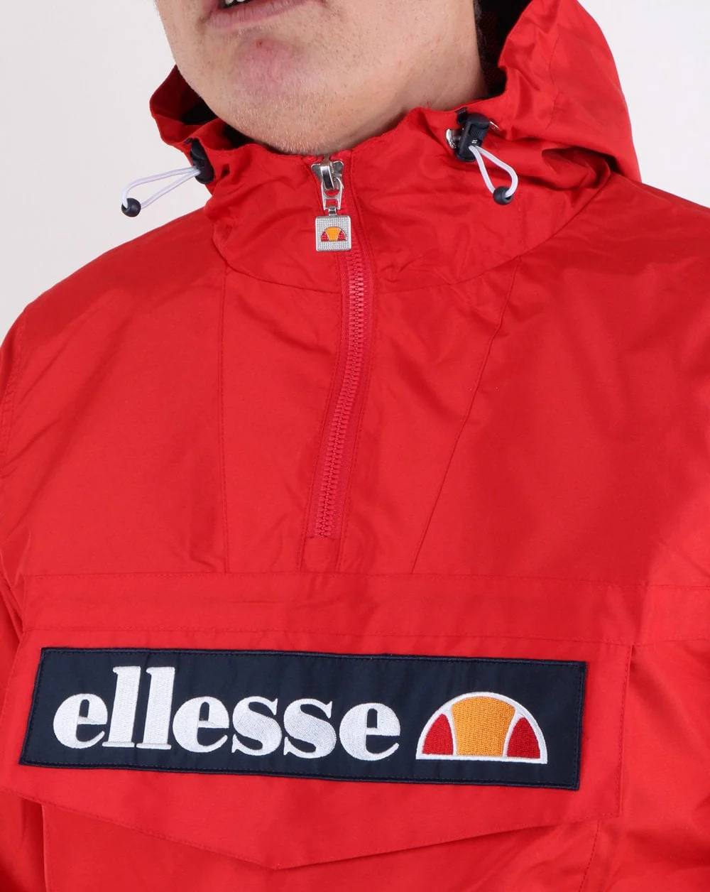 Ellesse Quarter Zip Overhead Jacket Scarlet Red - Image 2