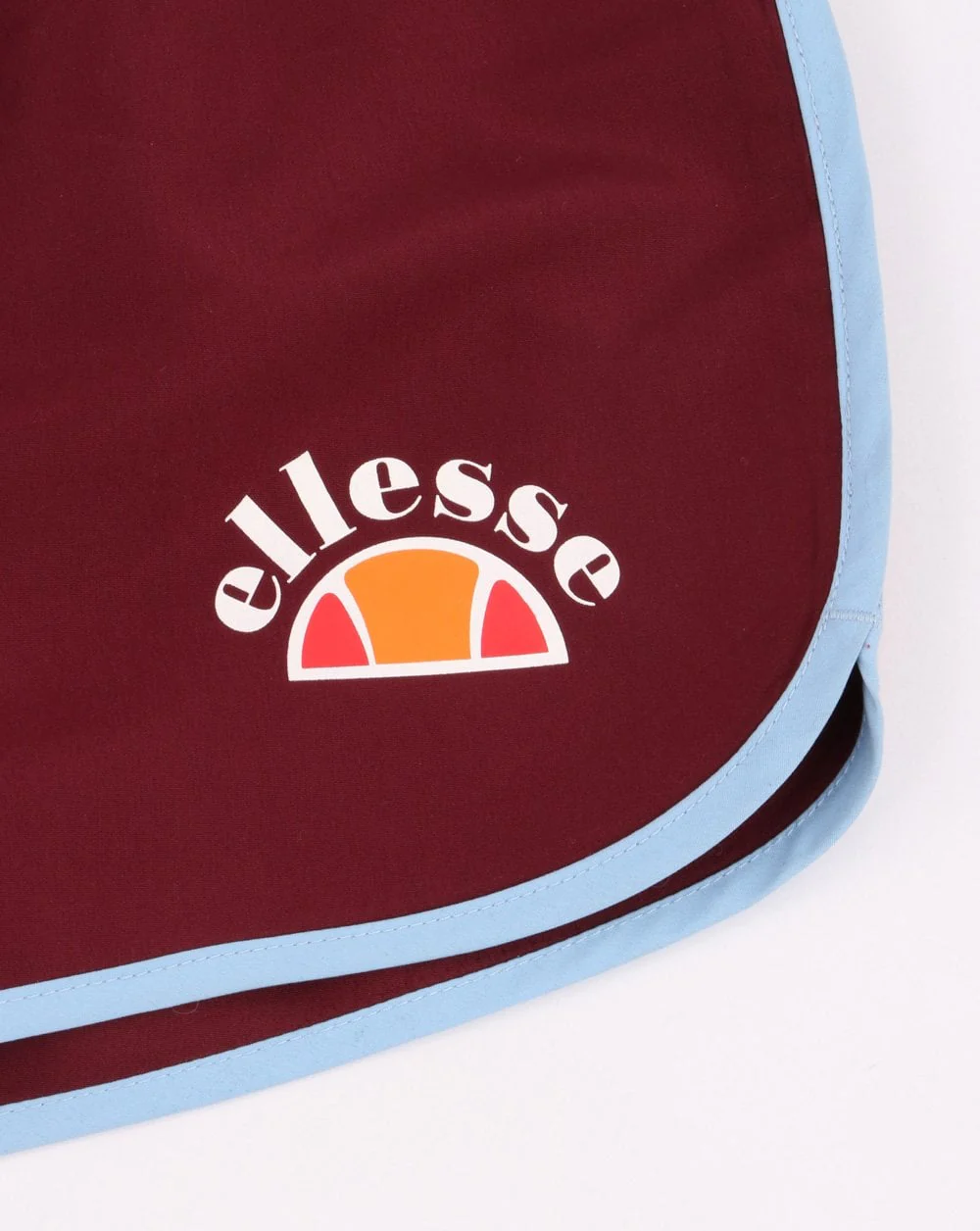 Ellesse Retro Swim Shorts Claret / Sky Blue - Image 2