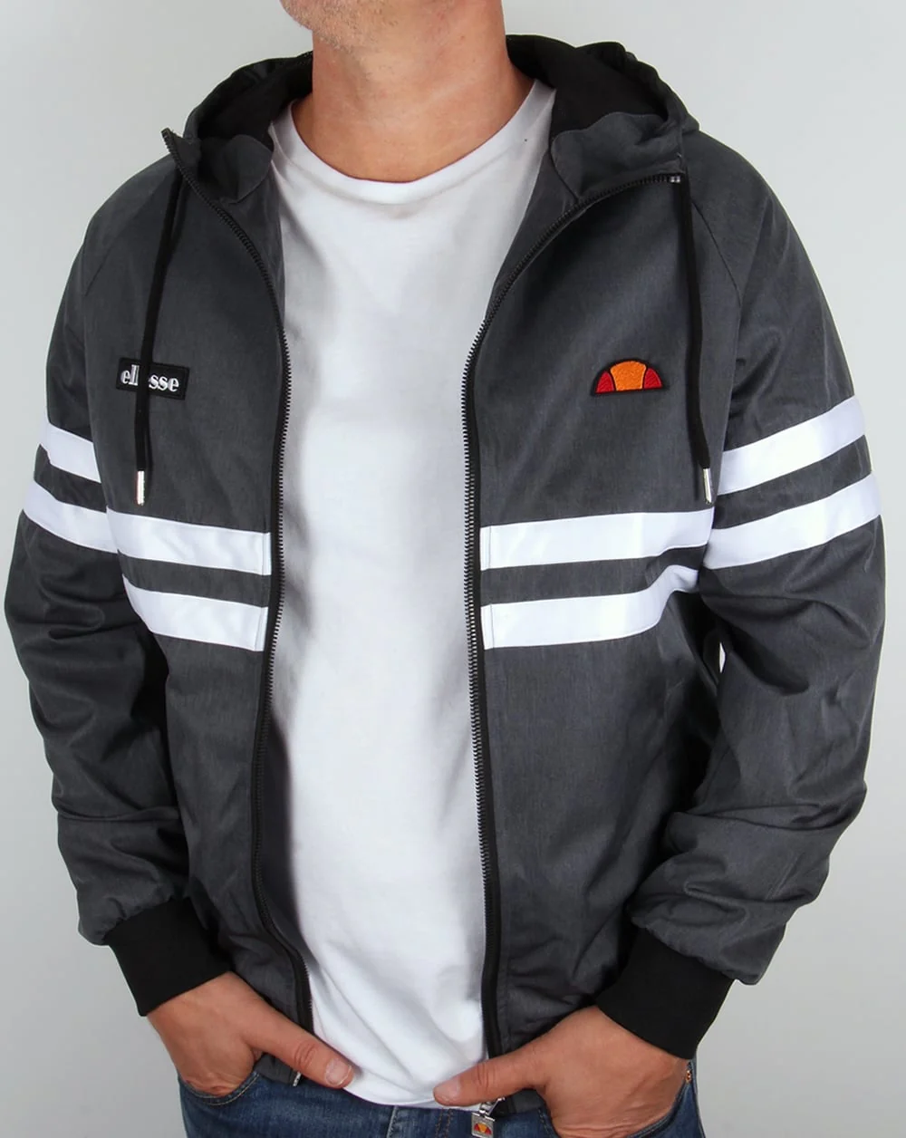 Ellesse Rimini Hooded Jacket Navy Marl - Image 4