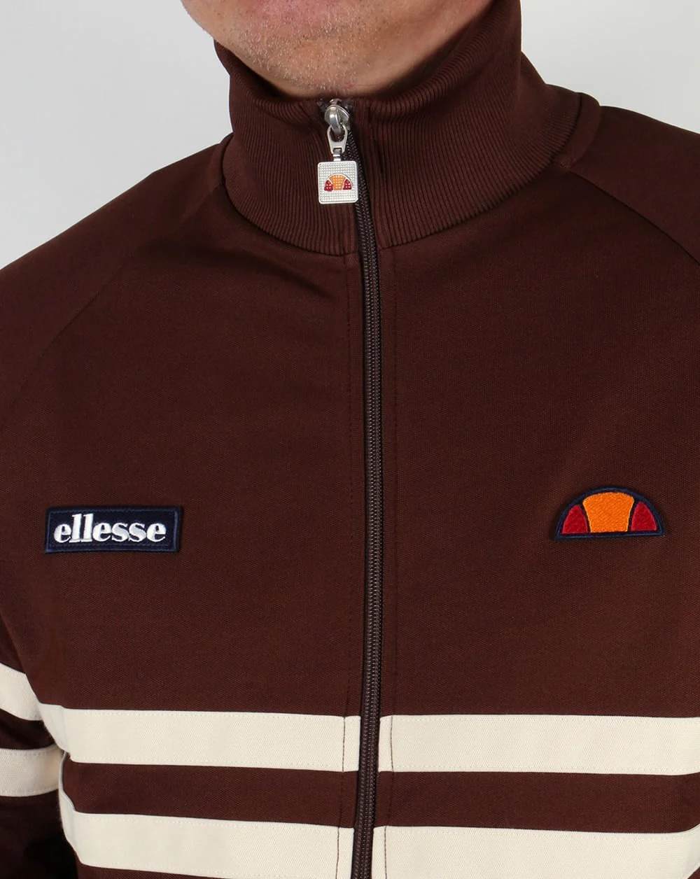Ellesse Rimini Track Top Brown/Cream - Image 2