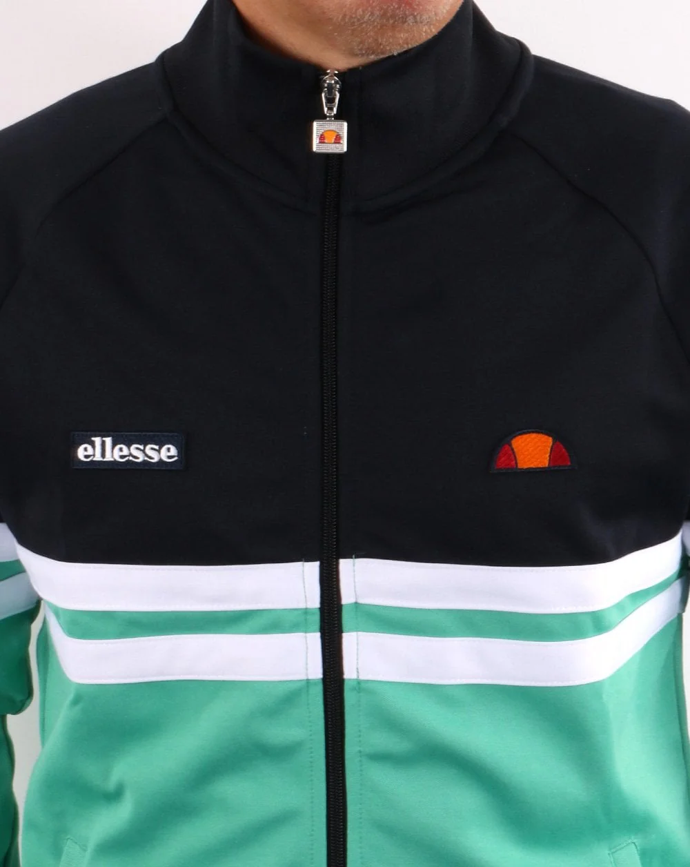 Ellesse Rimini Track Top Navy / Mint Green - Image 3
