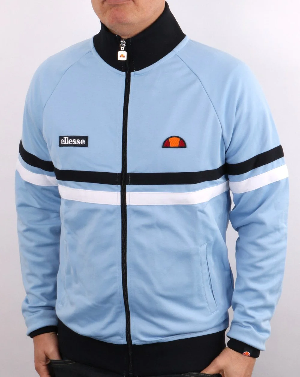 Ellesse Rimini Track Top Sky Blue/Navy/White