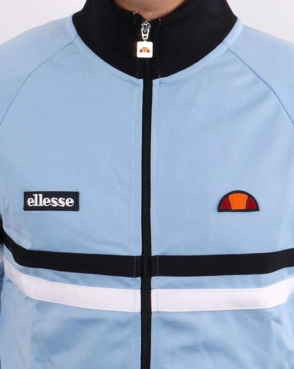 Ellesse Rimini Track Top Sky Blue/Navy/White - Image 4