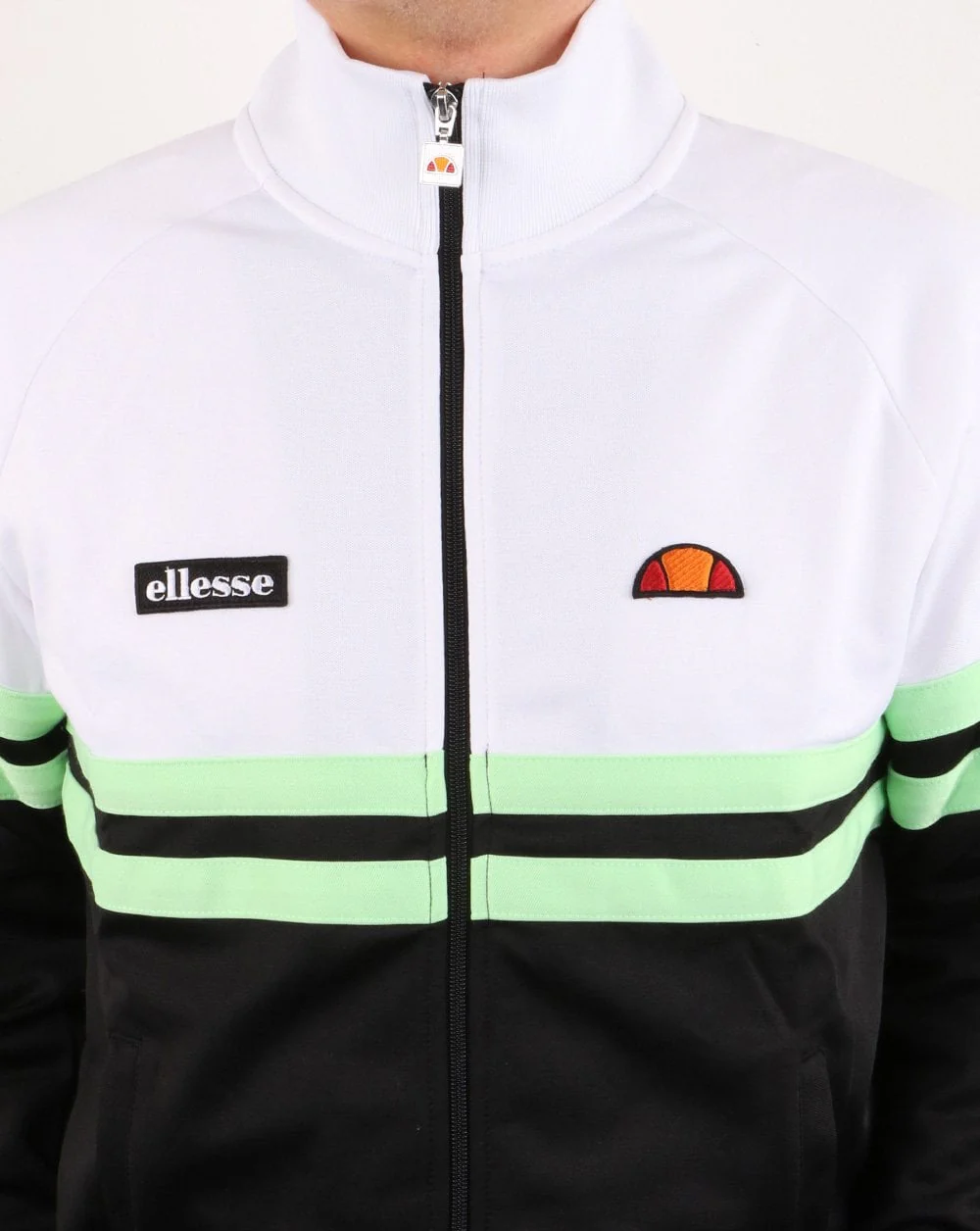 Ellesse Rimini Track Top White/Black/Green - Image 4