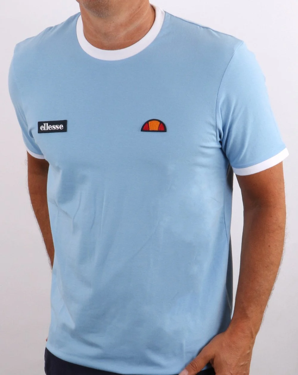 Ellesse Ringer T Shirt Light Blue - Image 2