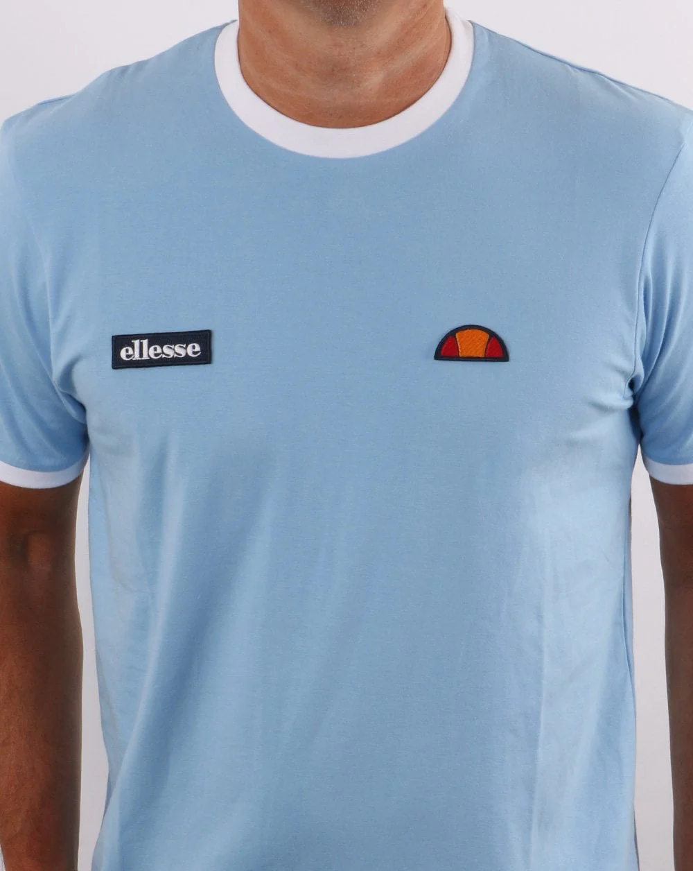 Ellesse Ringer T Shirt Light Blue - Image 3