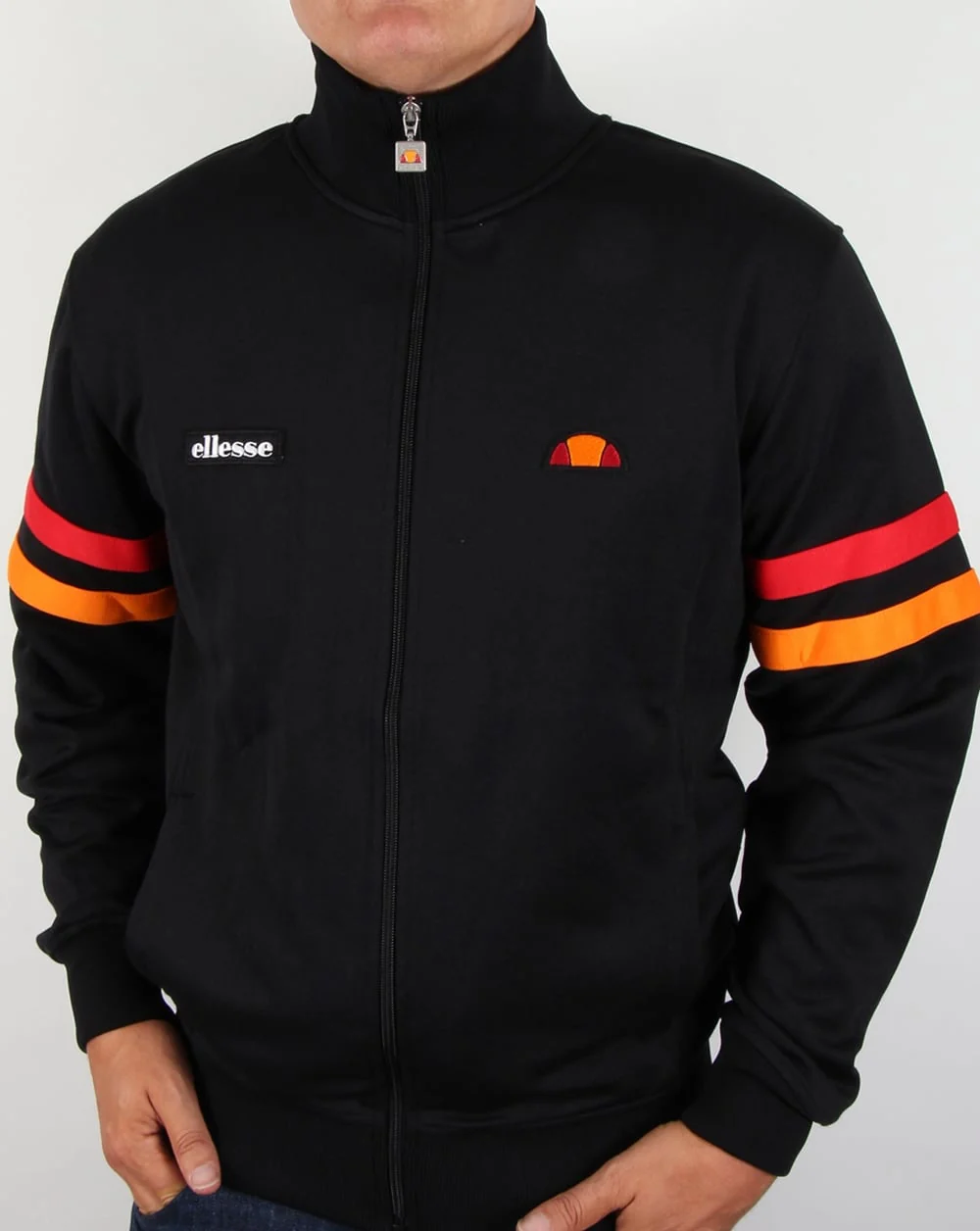 Ellesse Roma Track Top Black/Red/Orange