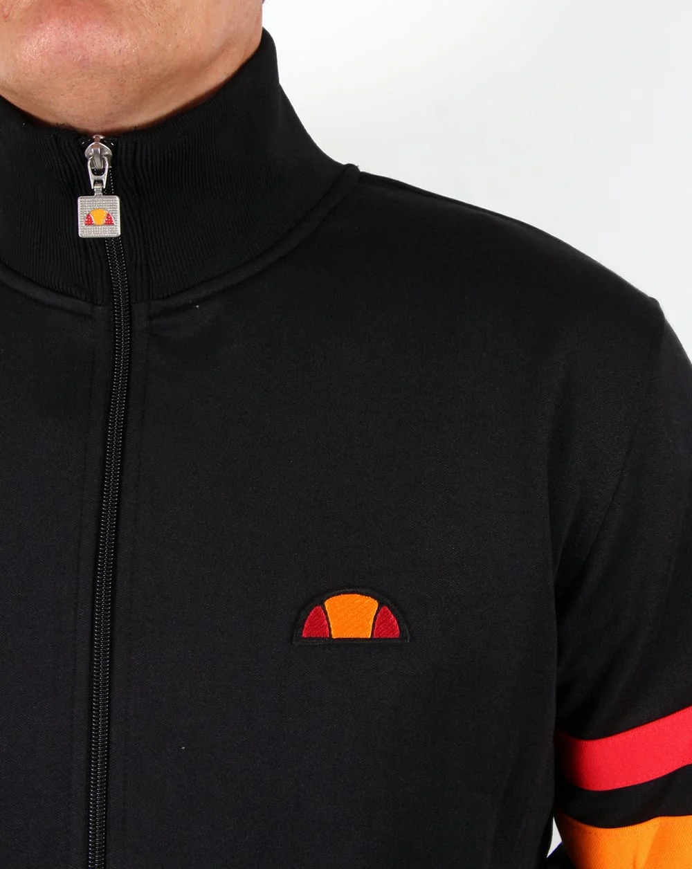 Ellesse Roma Track Top Black/Red/Orange - Image 2