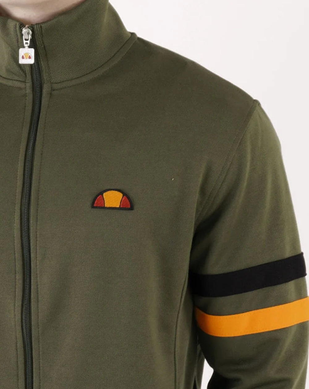 Ellesse Roma Track Top Khaki/Orange/Black - Image 3