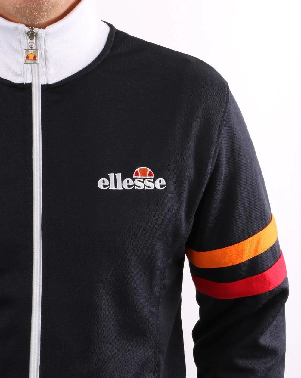 Ellesse Roma Track Top Navy/Orange/Red - Image 2