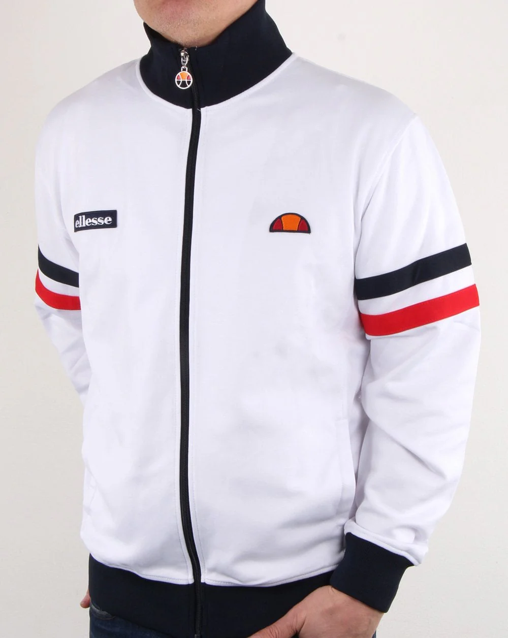 Ellesse Roma Track Top White - Image 3